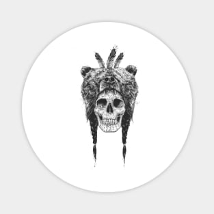 Dead shaman (b&w) Magnet